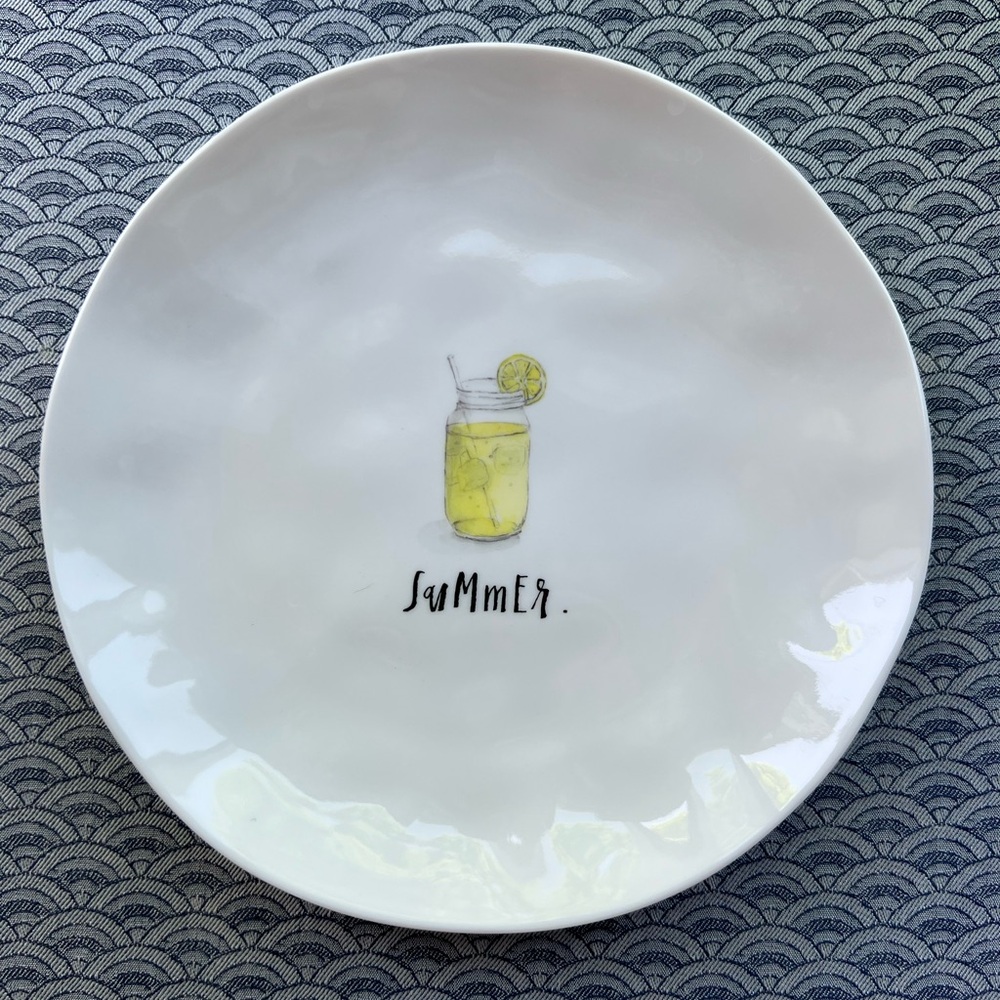 Rae Dunn by Magenta-Artisan Collection Summer BBQ Melamine Plates Set of 4